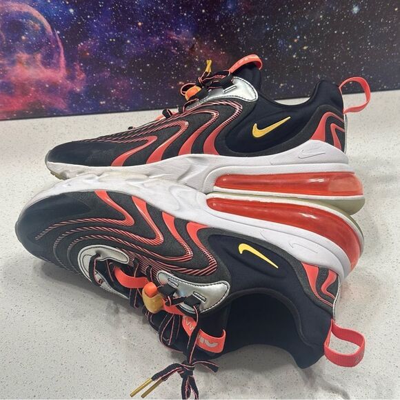 Nike Air Max‎ 270 REACT ENG ‘Alien’ CW7302-001 Men’s Size 10.5 Black Topaz Gold main image 10